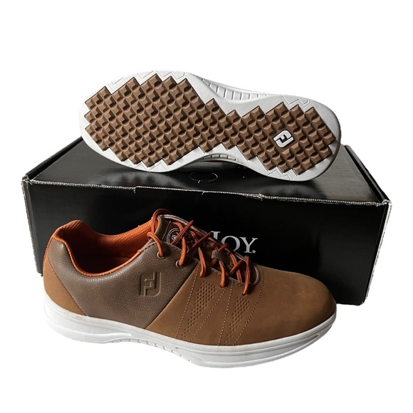 FootJoy Men's Contour Casual Golf Brown Wide Shoes - 54057 - Picture 1 of 9
